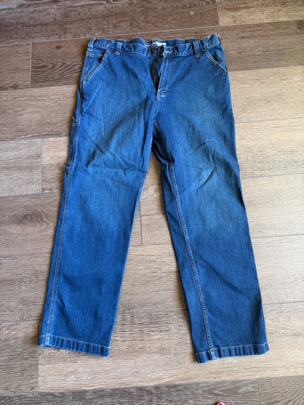 NWOT Carhartt Men's Relaxed Fit Jeans in Denim Blue 38” x 32” - Picture 2 of 4